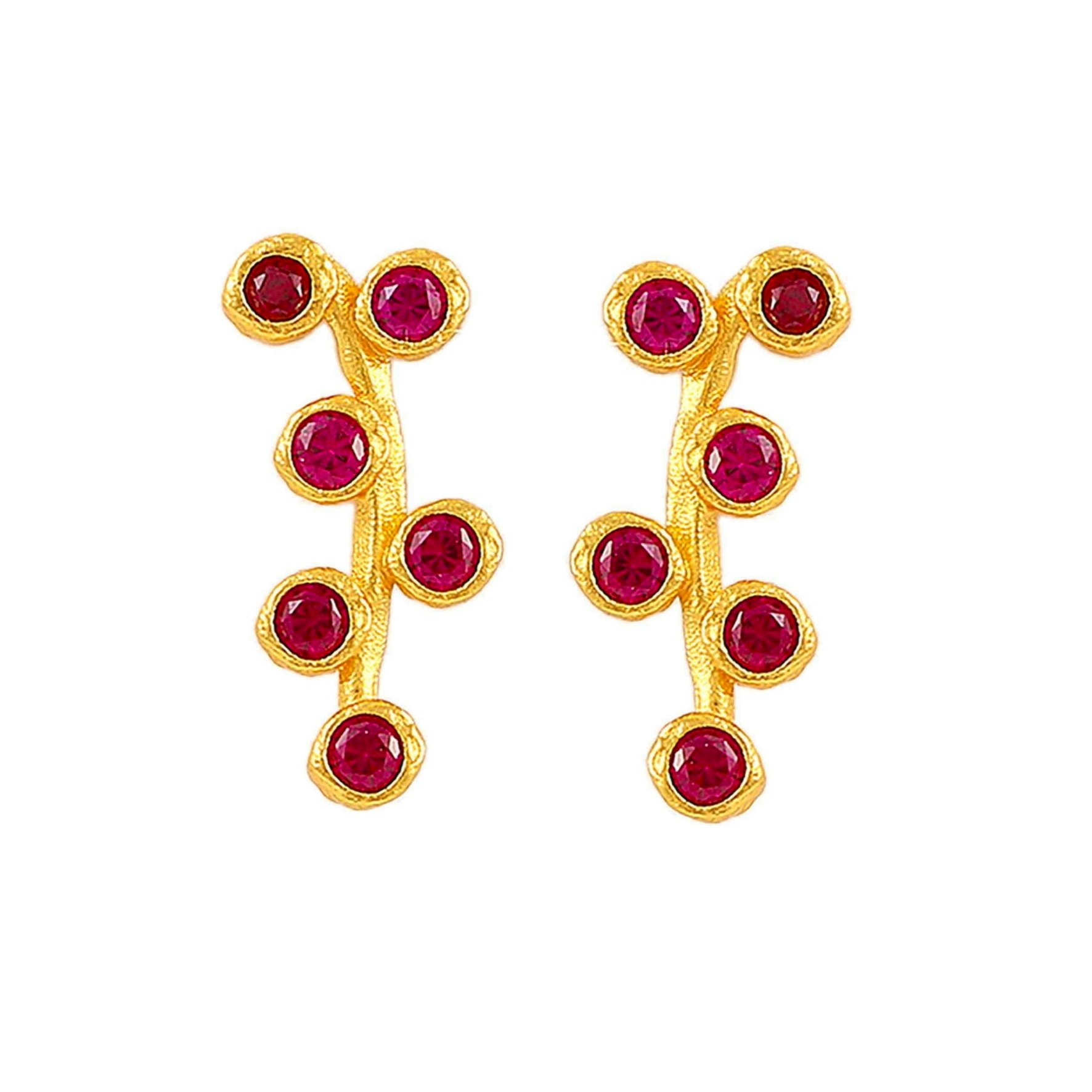 Amber Red Earrings