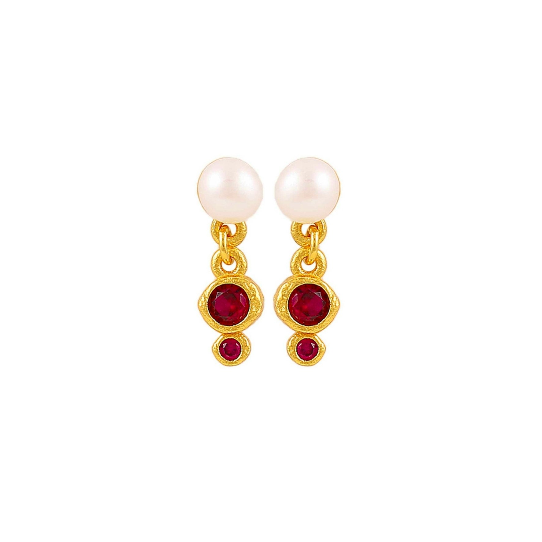 Elowen Red Earrings fra Hultquist Copenhagen i Forgylt-Sølv Sterling 925