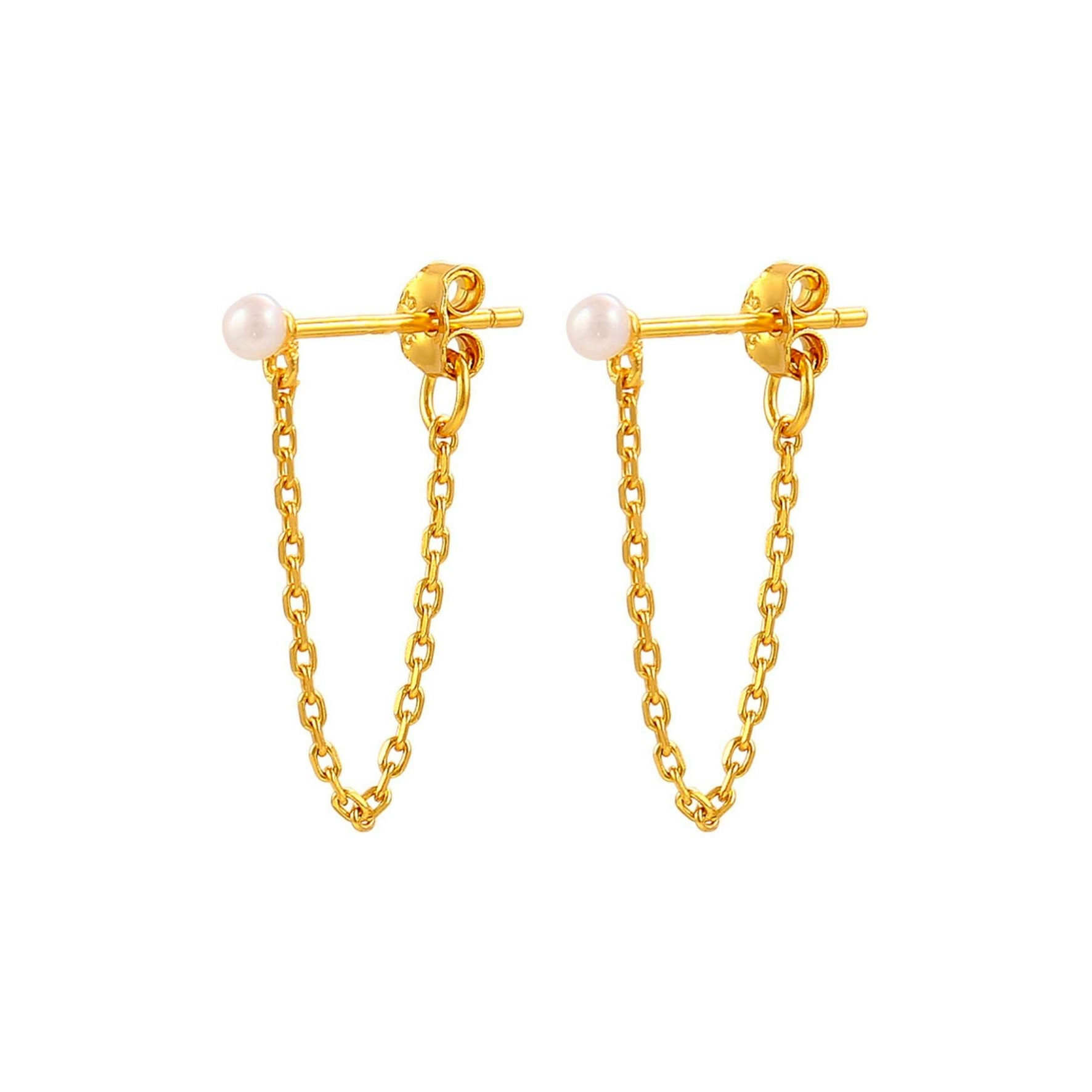 Tuva Pearl Earrings Hultquist Copenhagen:stä Kullattu-hopea Sterling 925:ssä}