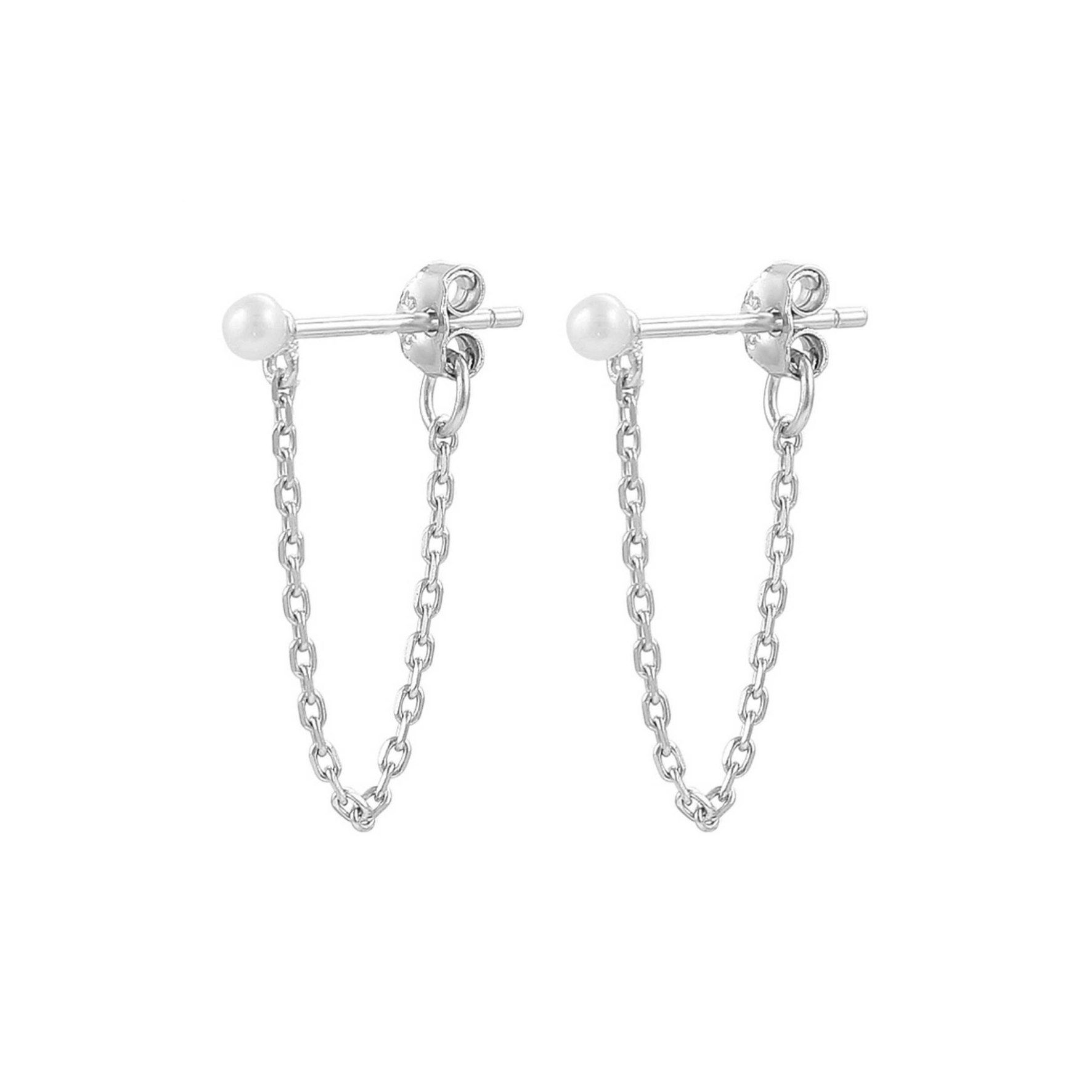 Tuva Pearl Earrings de Hultquist Copenhagen dans Argent Sterling 925