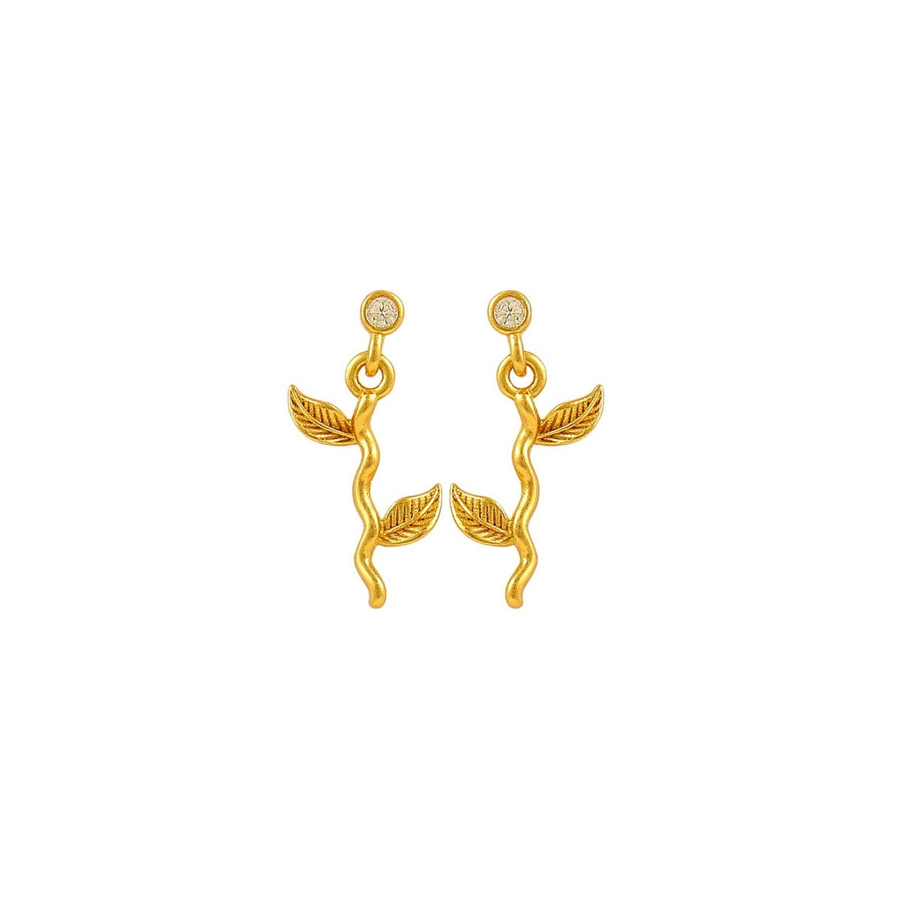 Marigold Petite Earrings de Hultquist Copenhagen dans Plaqué or-Argent Sterling 925