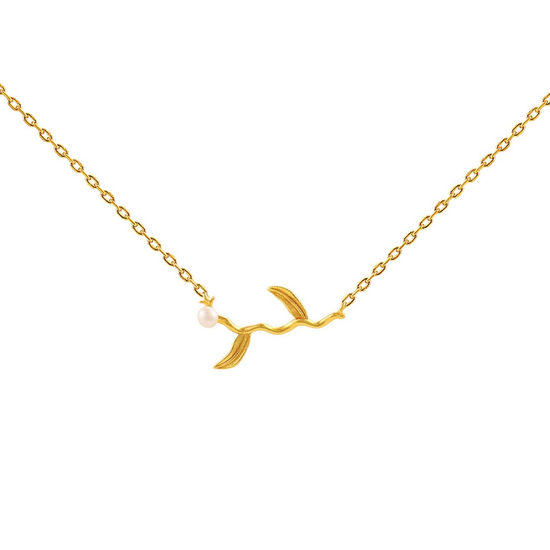 Marigold Necklace de Hultquist Copenhagen dans Plaqué or-Argent Sterling 925