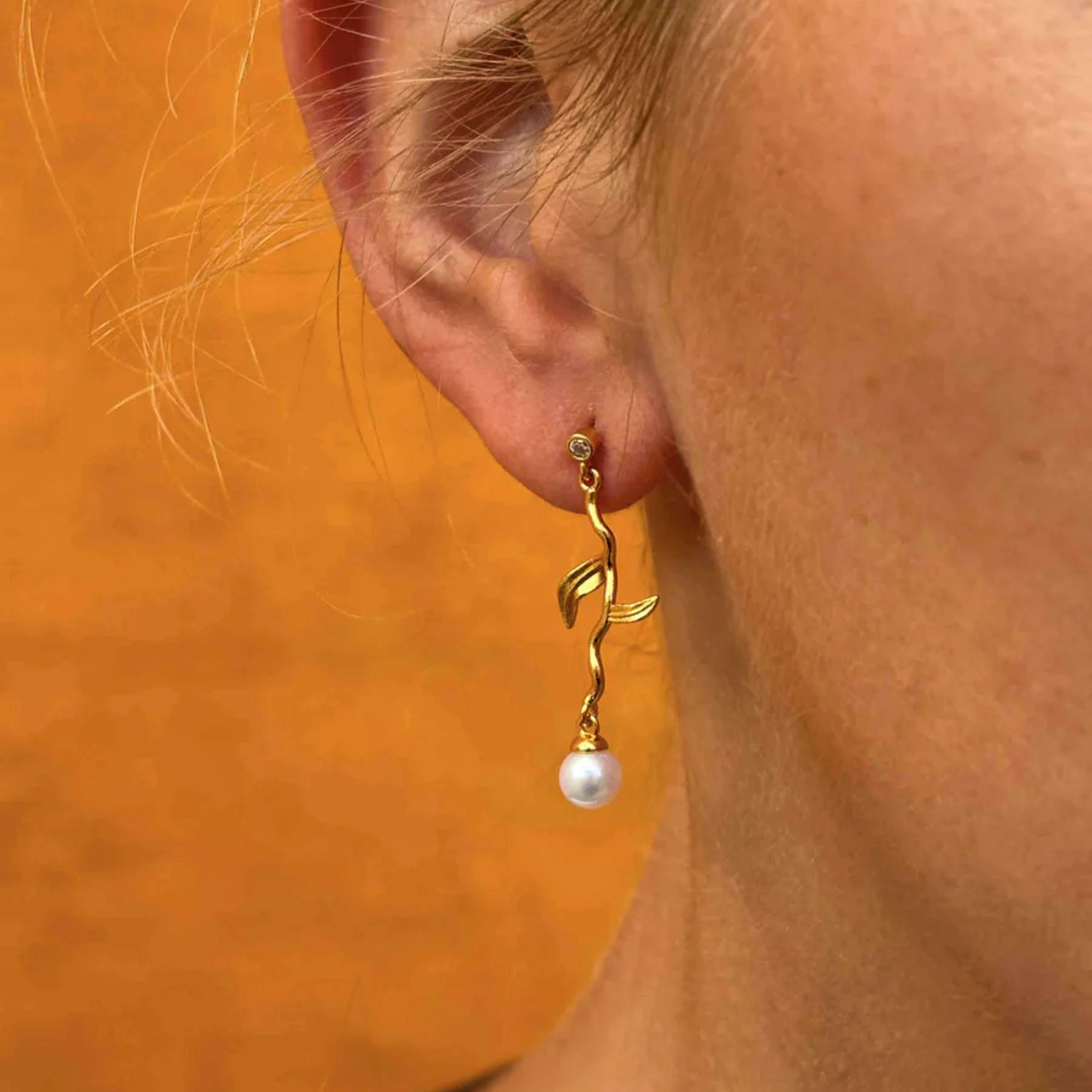 Marigold Earrings von Hultquist Copenhagen in Vergoldet-Silber Sterling 925
