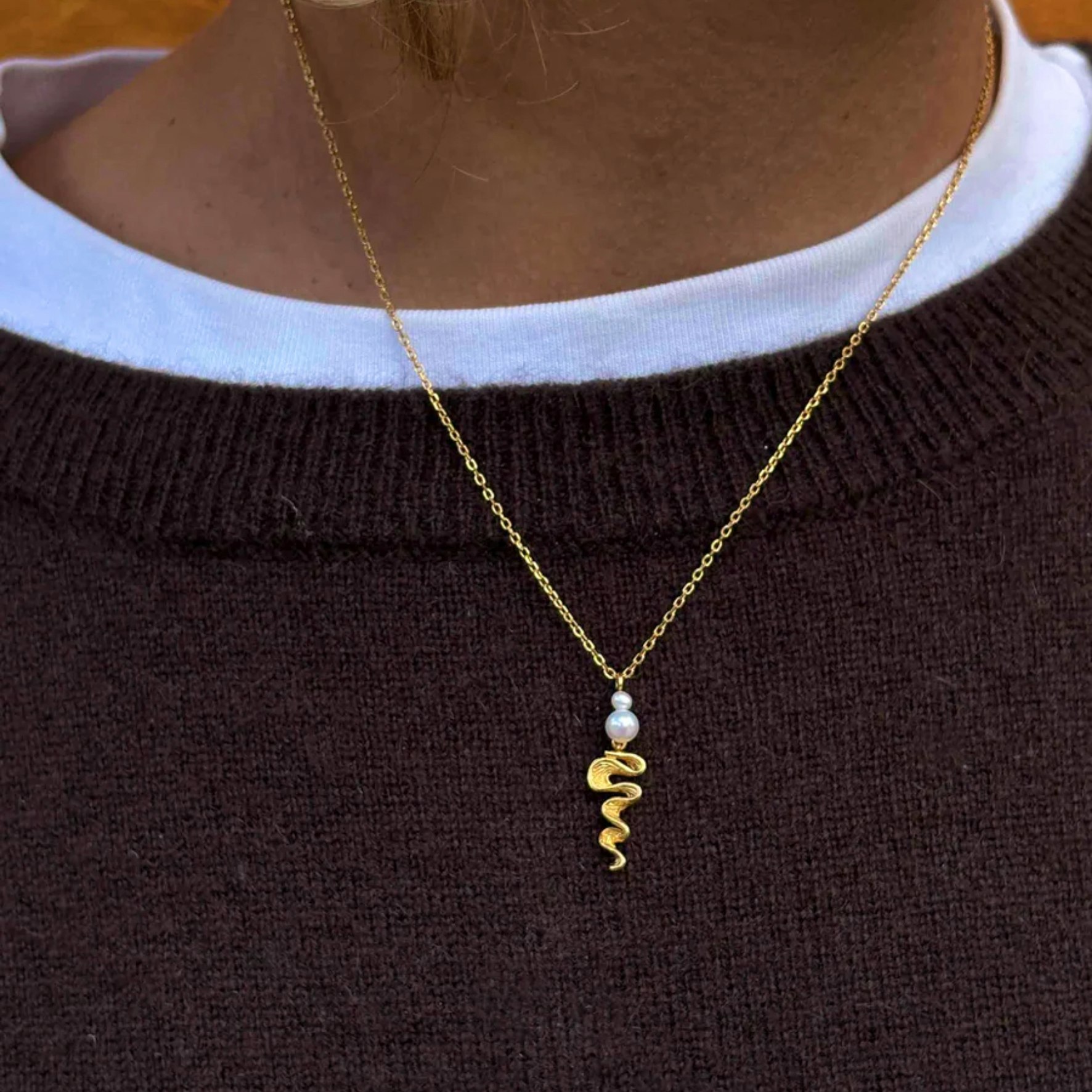 Hedda Necklace z Hultquist Copenhagen v Pozlacené stříbro sterling 925