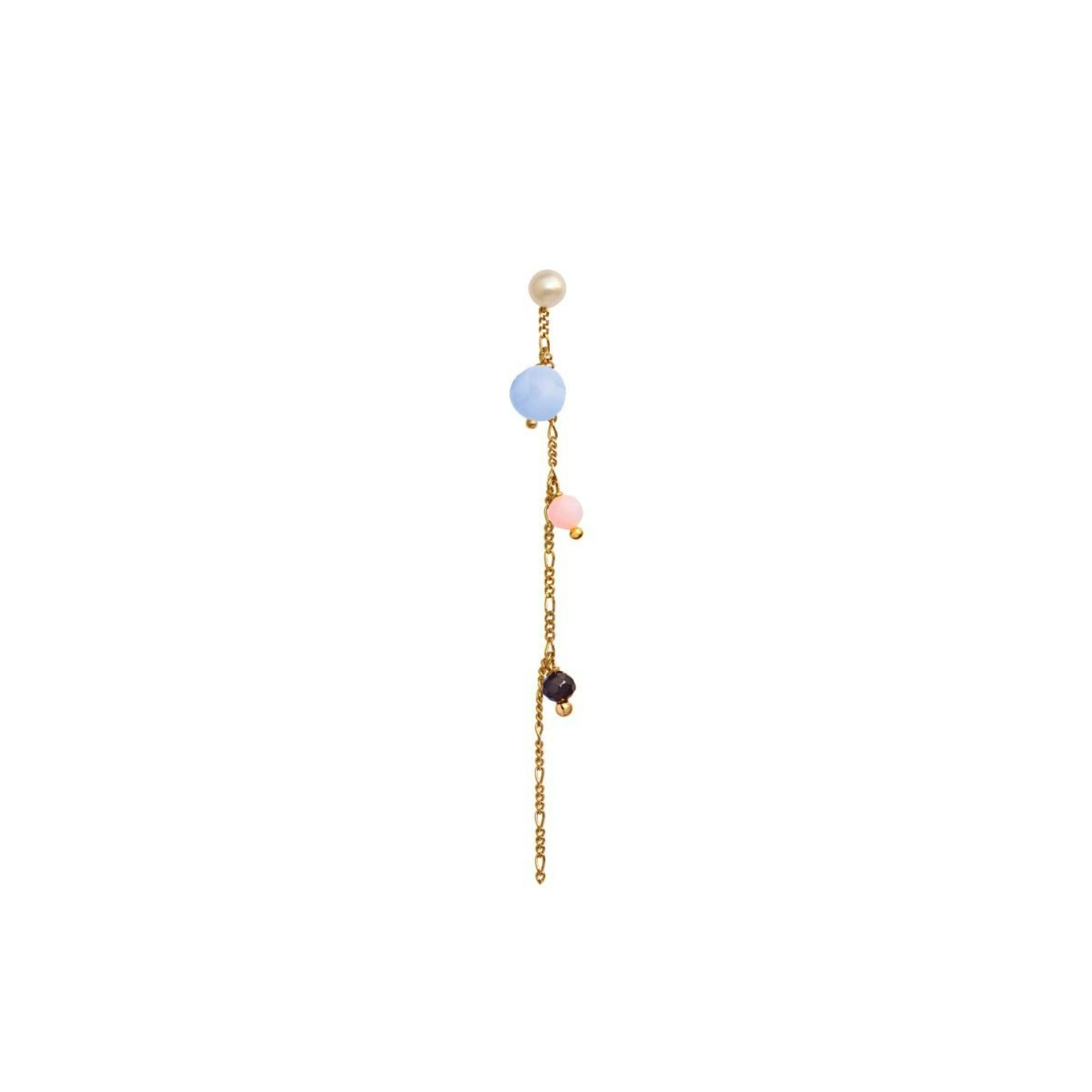 Callas Earring Long Paradis Earchain fra STINE A Jewelry i Forgylt-Sølv Sterling 925