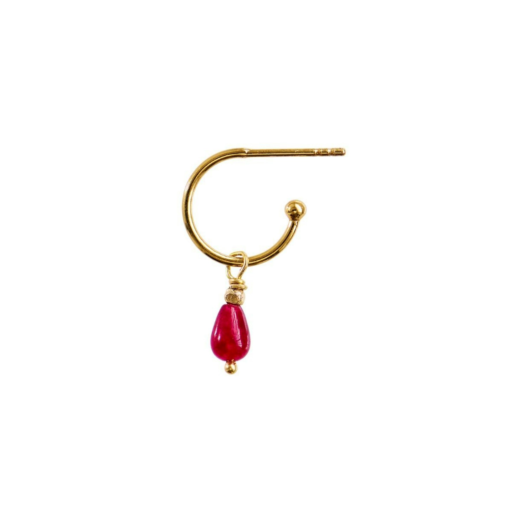 Love Drop Creol Earring de STINE A Jewelry dans Plaqué or-Argent Sterling 925