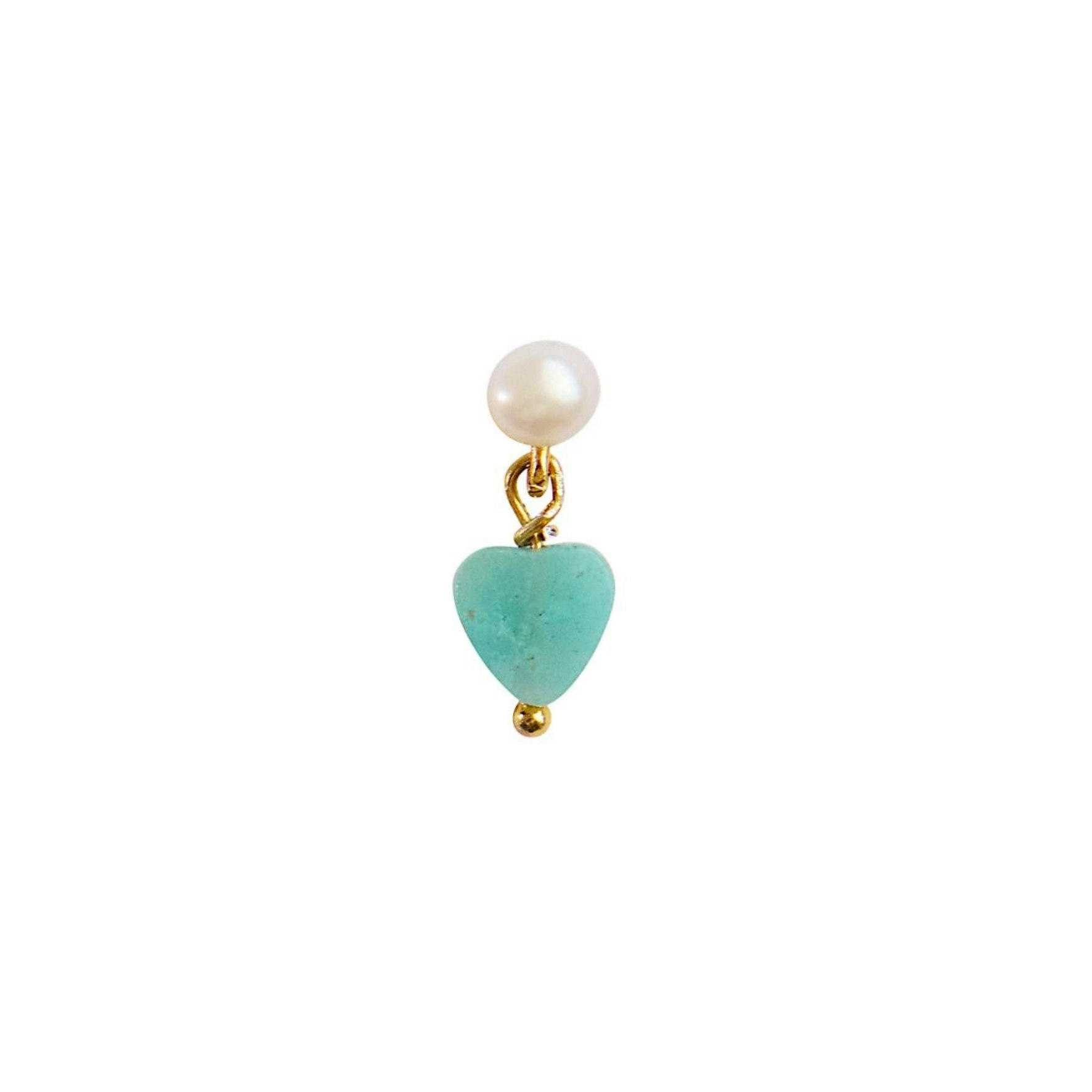 Mini Amour Amazonite Earring från STINE A Jewelry i Förgyllt-Silver Sterling 925