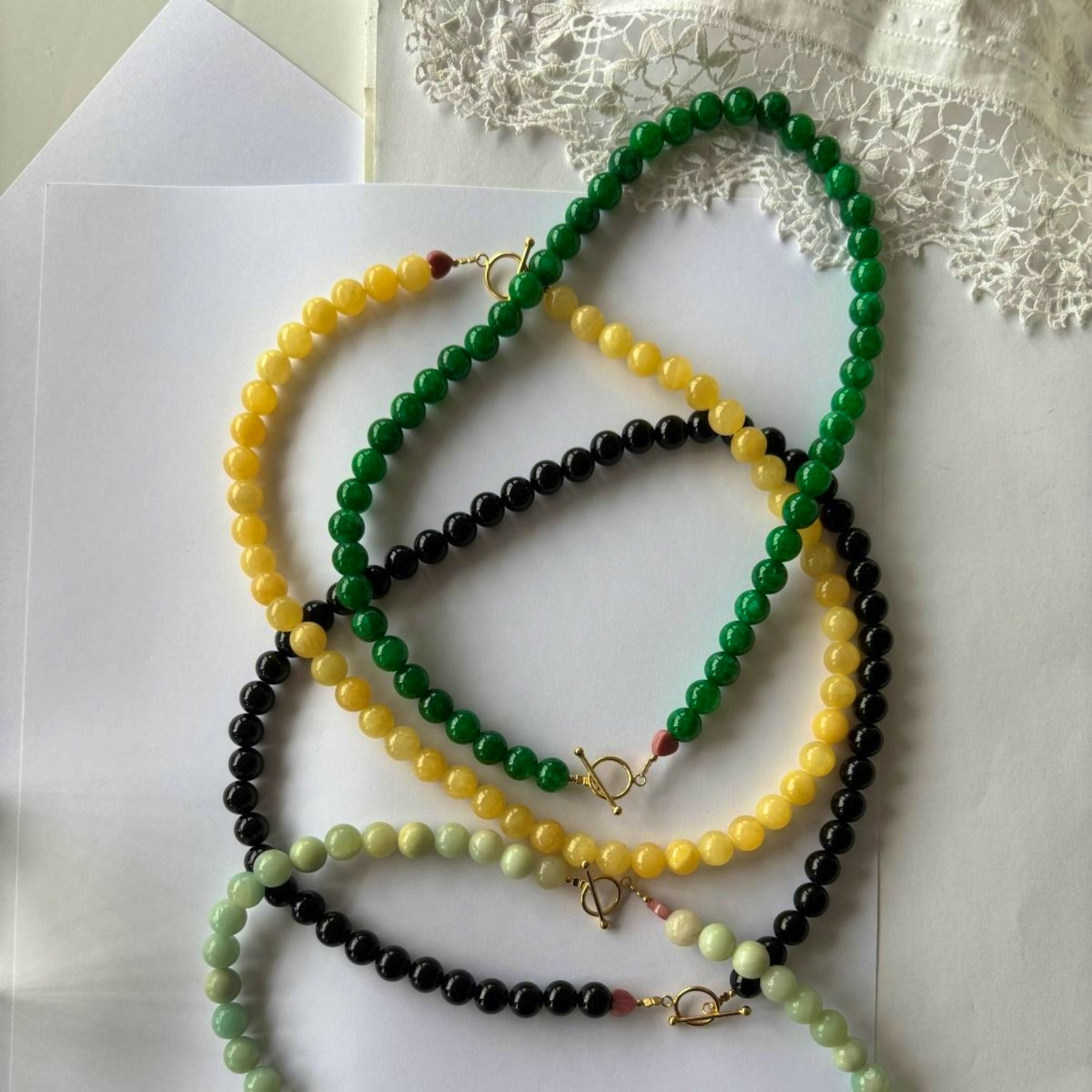Cherrie Bon Bon Happy Green Necklace