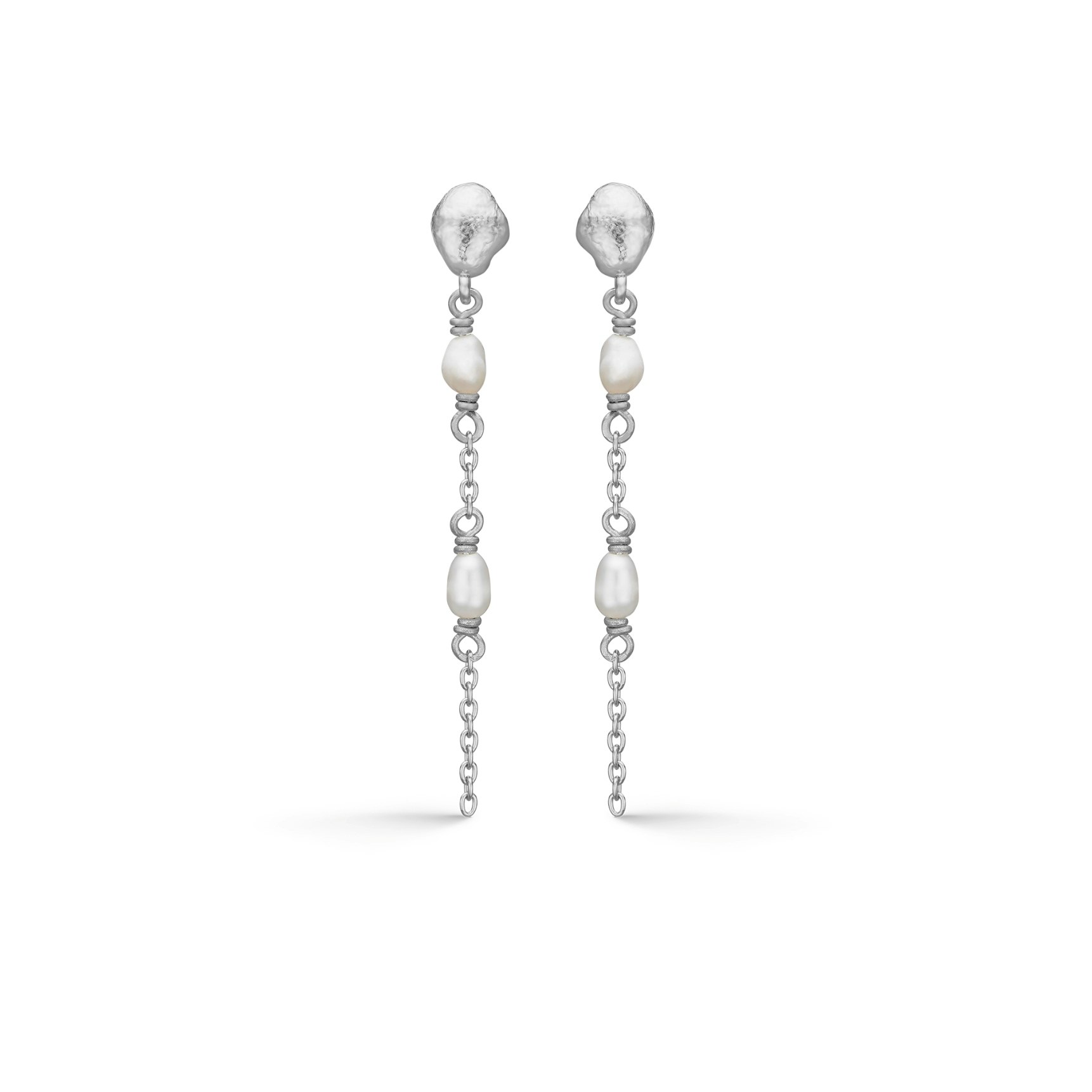 Perma Pearl Earrings de Studio Z dans Argent Sterling 925
