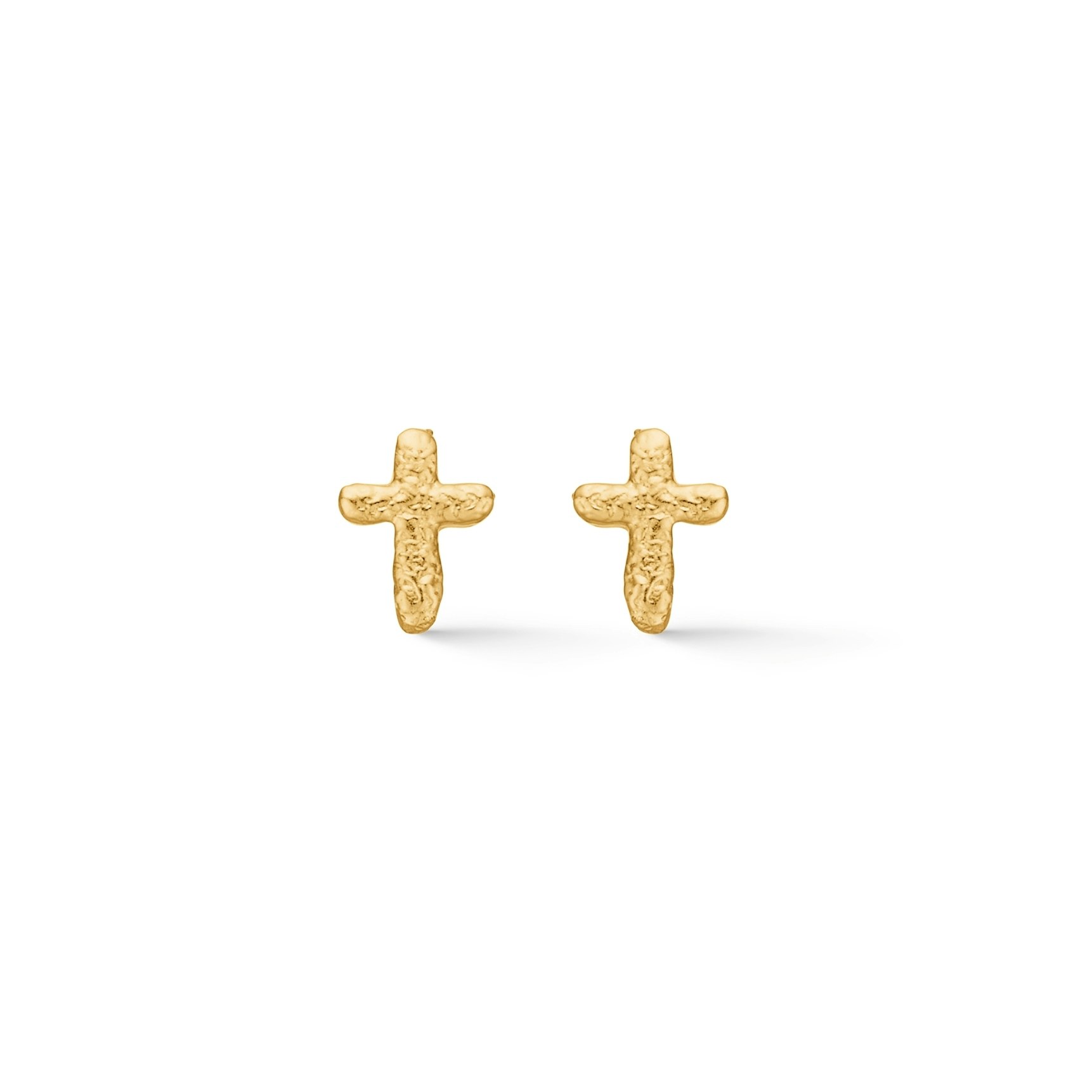 Faithful Cross Earsticks de Studio Z dans Plaqué or-Argent Sterling 925