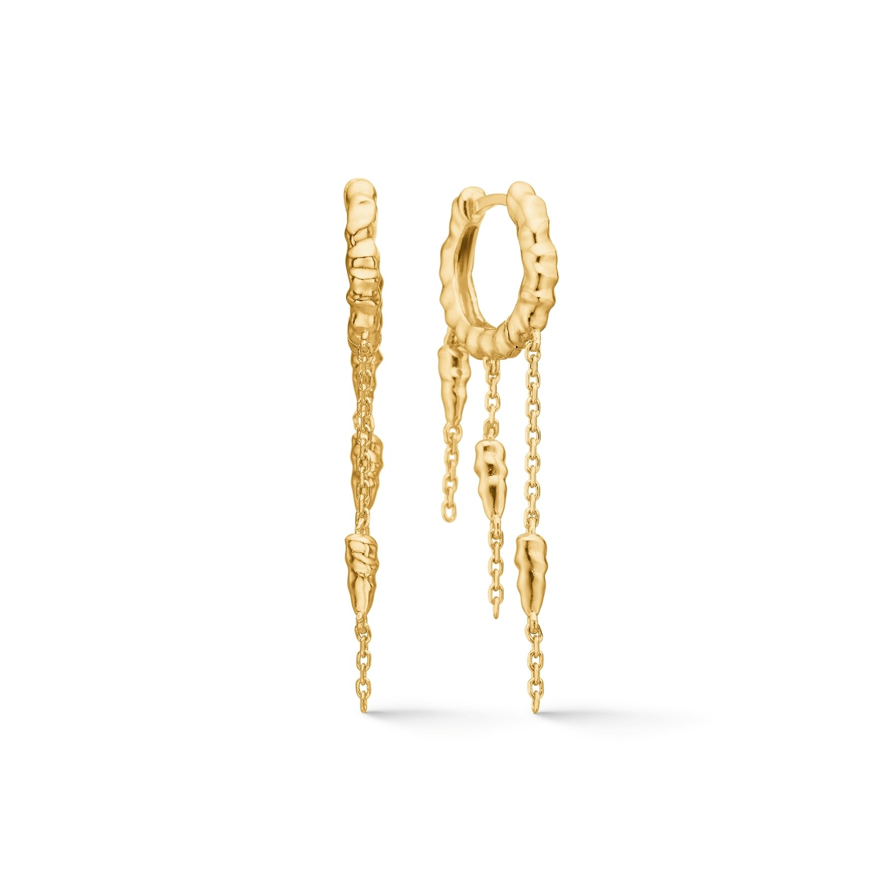 Icicle Hoops de Studio Z dans Plaqué or-Argent Sterling 925