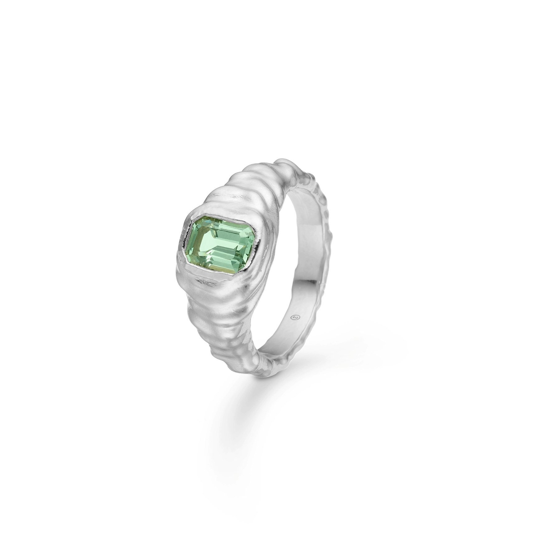 Icicle Green Zircon Ring de Studio Z dans Argent Sterling 925
