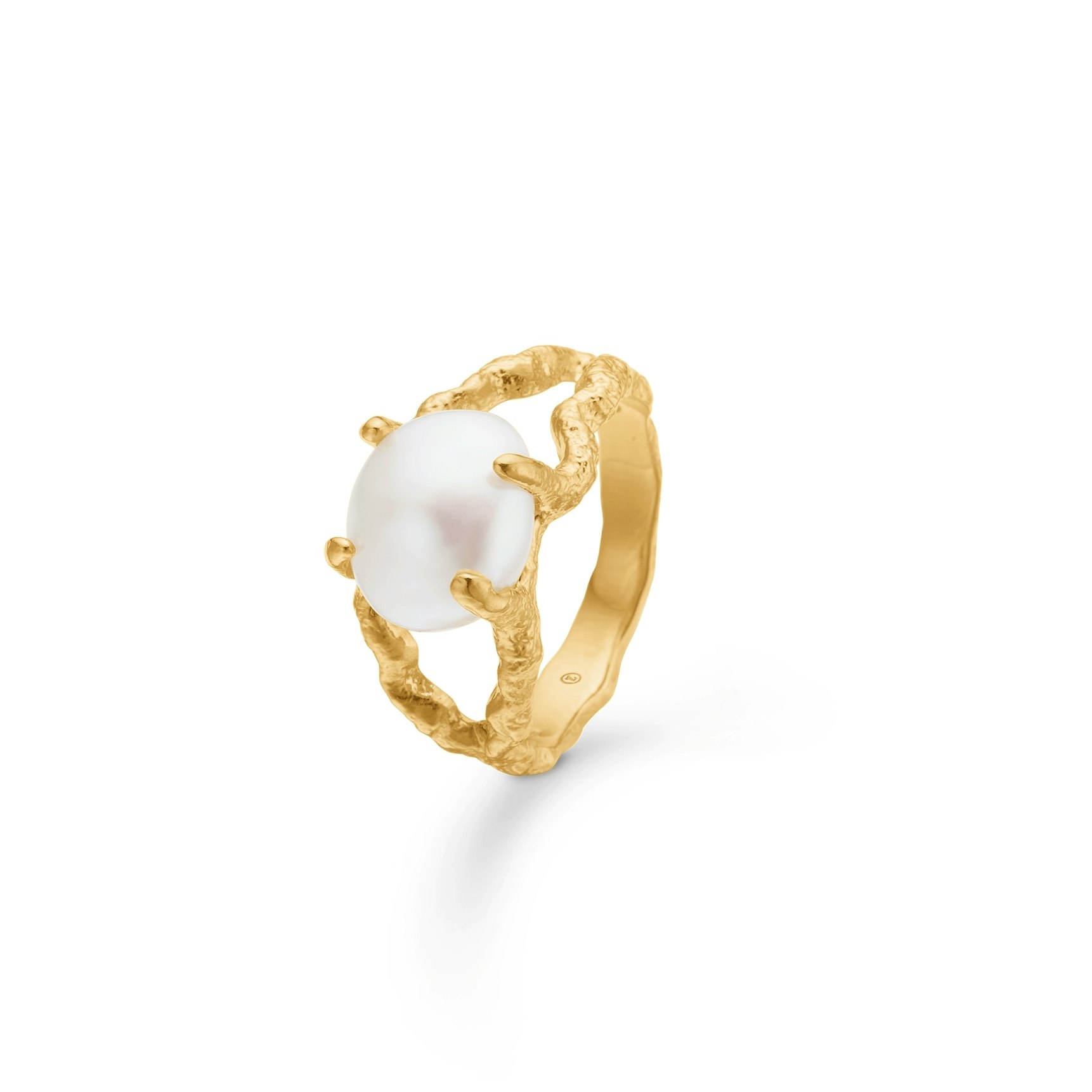 Perma Pearl Ring de Studio Z dans Plaqué or-Argent Sterling 925