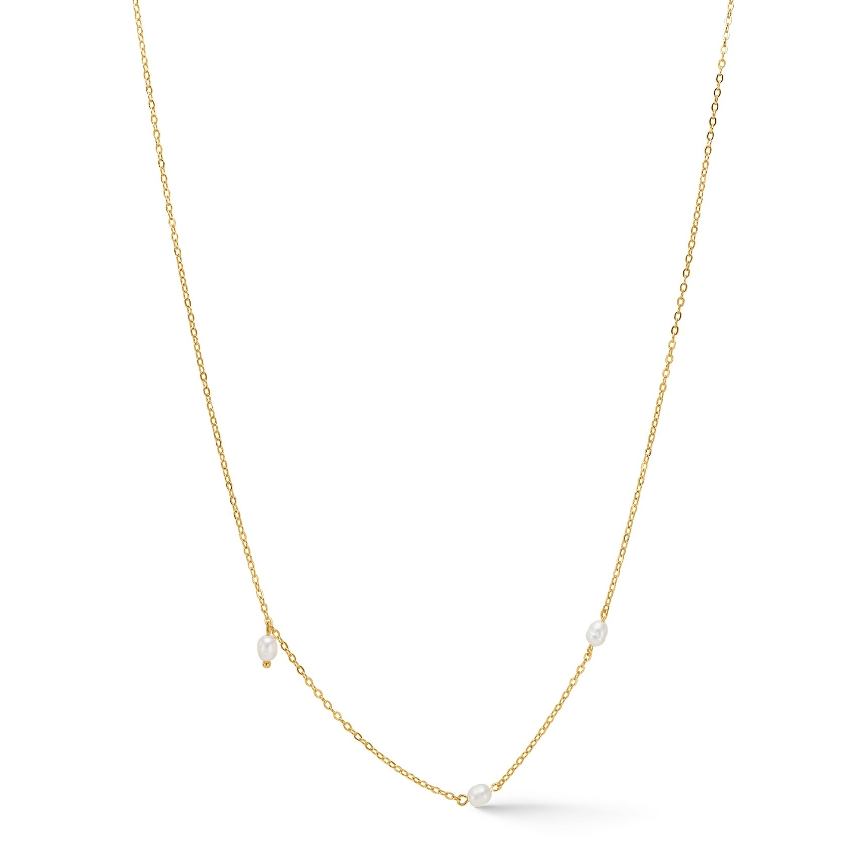 Trace Pearl Necklace de Studio Z dans Plaqué or-Argent Sterling 925