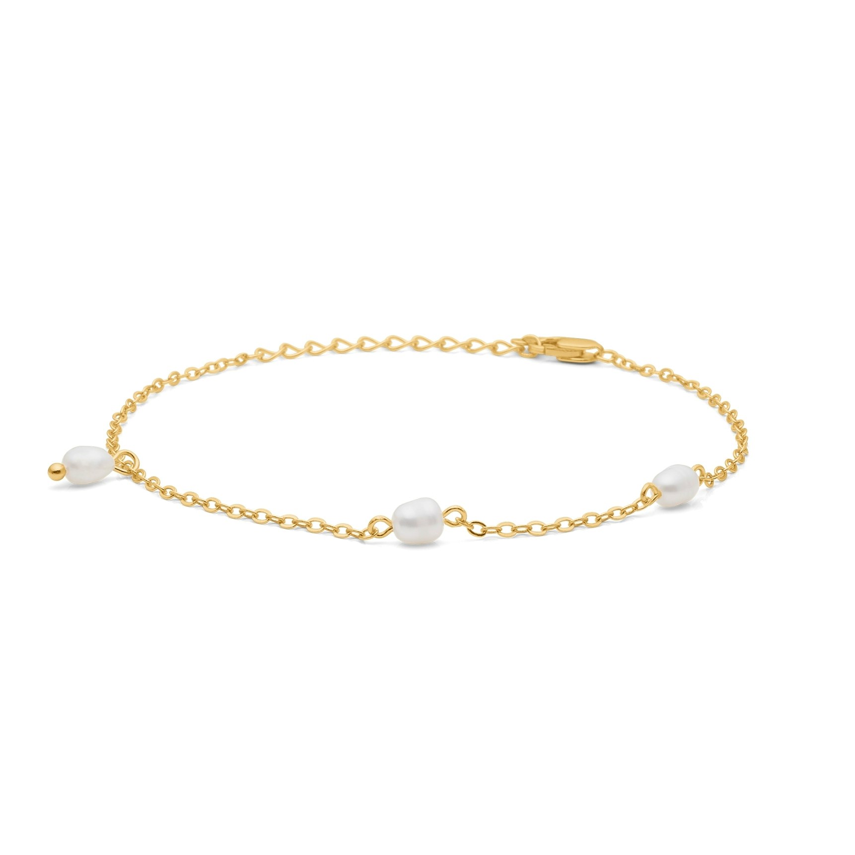 Trace Pearl Bracelet de Studio Z dans Plaqué or-Argent Sterling 925