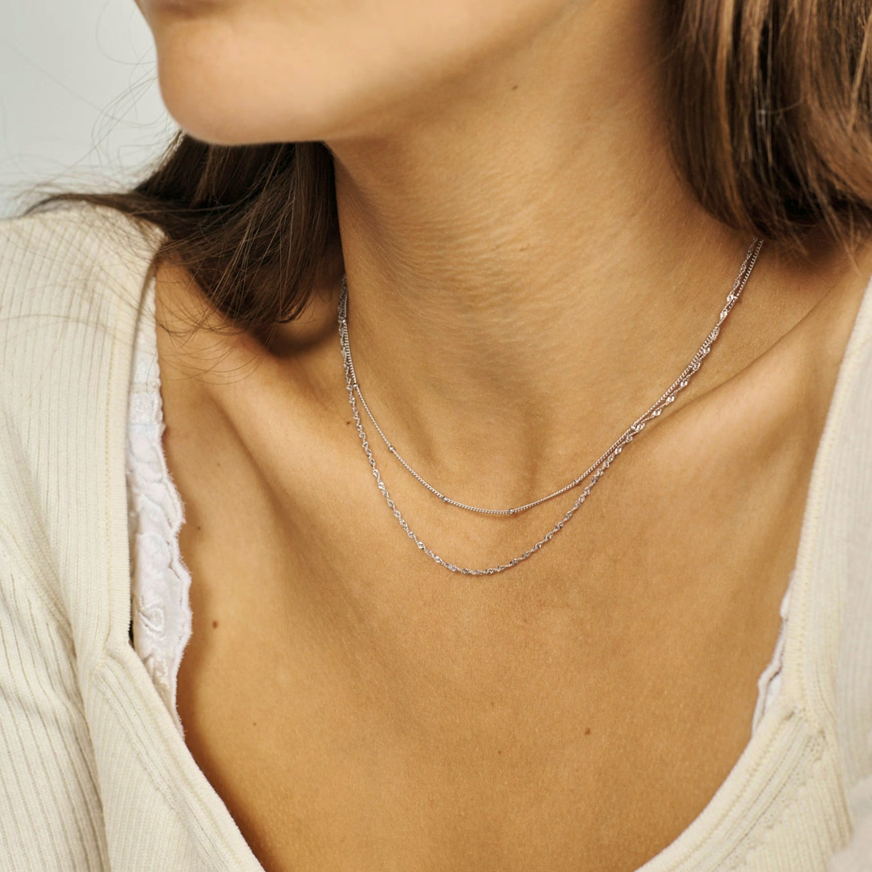 Flow Necklace de Studio Z dans Argent Sterling 925