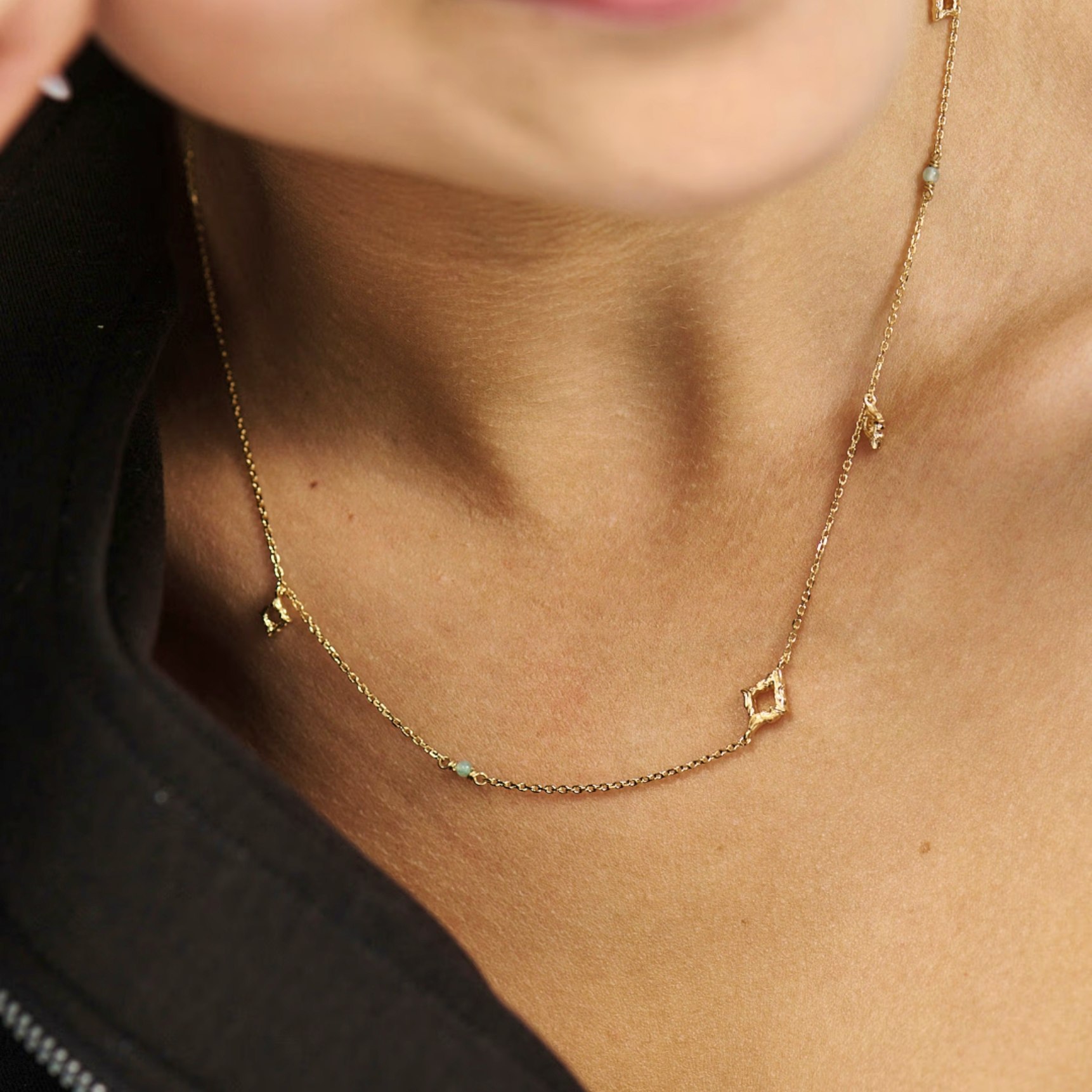 Peak Zircon Necklace de Studio Z dans Plaqué or-Argent Sterling 925