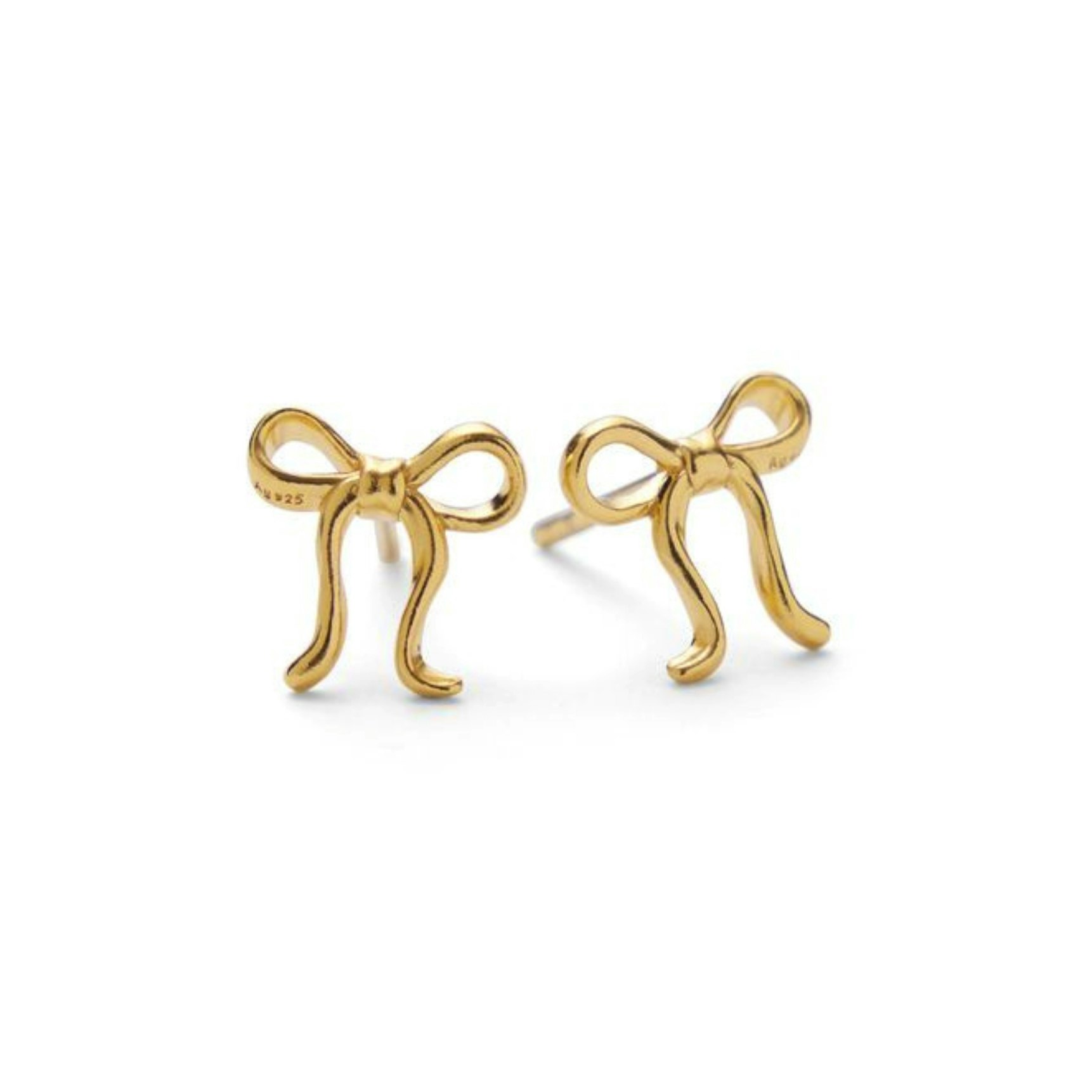 Bow Earsticks van Pernille Corydon in Verguld-Zilver Sterling 925