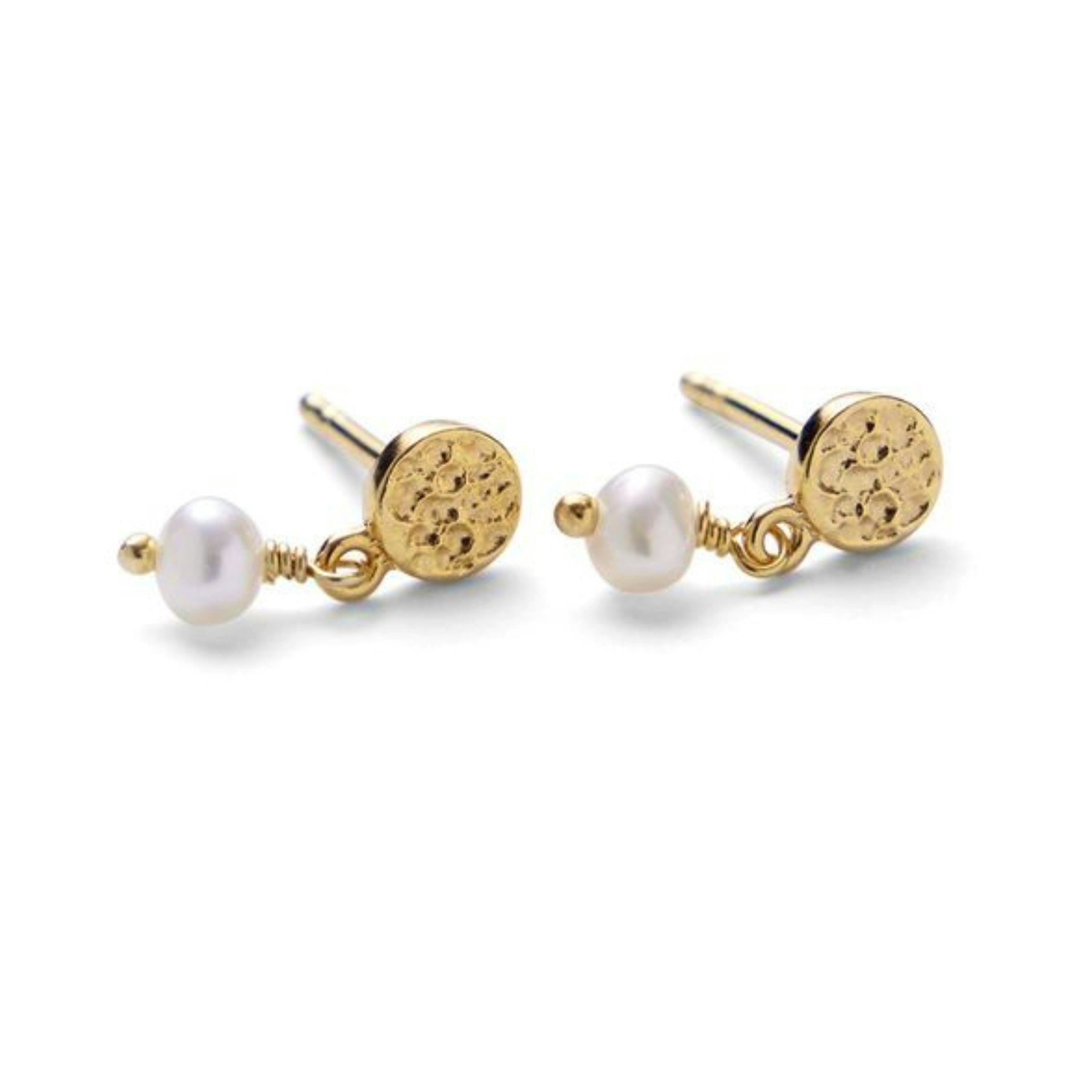 Ocean Nature Earsticks van Pernille Corydon in Verguld-Zilver Sterling 925