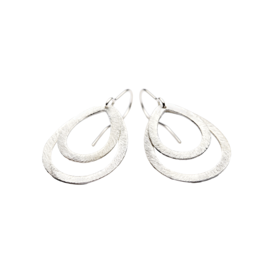 Small double drop earrings fra Pernille Corydon i Sølv Sterling 925