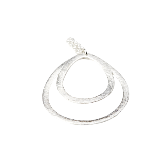 Double drop necklace från Pernille Corydon i Silver Sterling 925| Matt,Blank