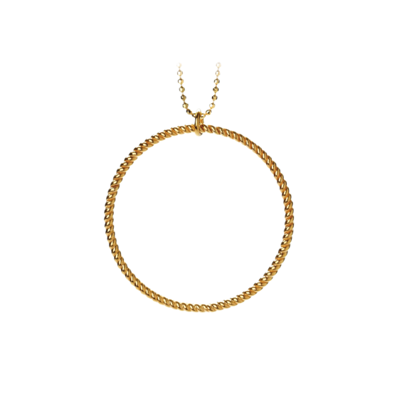 Big twisted necklace fra Pernille Corydon i Forgyldt-Sølv Sterling 925|Blank