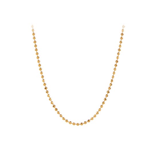Facet Plain Necklace from Pernille Corydon in Goldplated-Silver Sterling 925|Blank