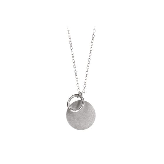 Coin & Circle necklace from Pernille Corydon in Silver Sterling 925