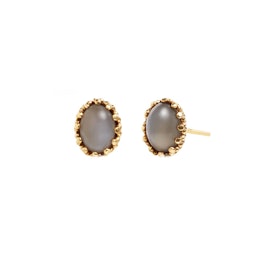 Gilded Marvels earsticks w. Grey Moonstone