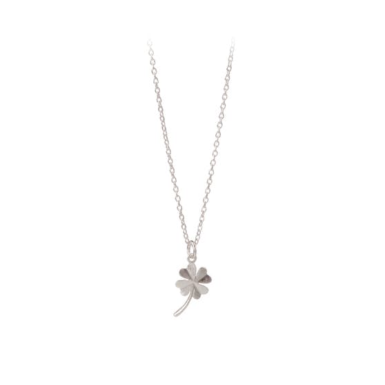 Clover necklace fra Pernille Corydon i Sølv Sterling 925| Matt,Blank