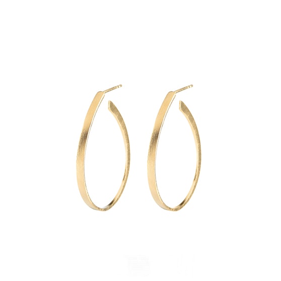 Oval Creol earrings från Pernille Corydon i Förgyllt-Silver Sterling 925