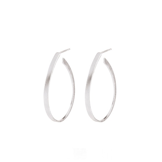 Oval Creol earrings von Pernille Corydon in Silber Sterling 925