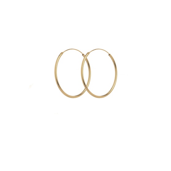 Plain Hoop earrings von Pernille Corydon in Vergoldet-Silber Sterling 925