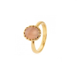 Gilded Marvels ring w. Sand Moonstone