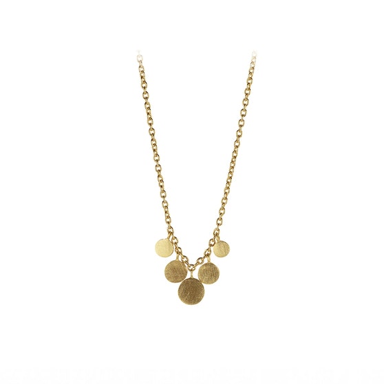 Mini Coin necklace fra Pernille Corydon i Forgyldt-Sølv Sterling 925