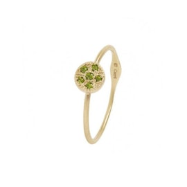 10 ct. Gold Lady Luck ring w. Chrome Diopside