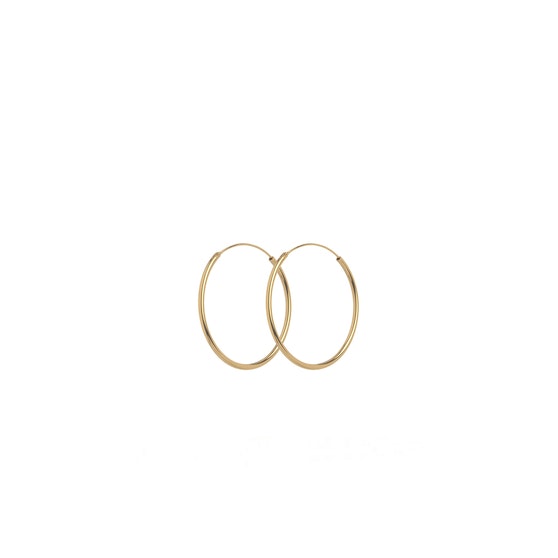 Mini Plain Hoop earrings fra Pernille Corydon i Forgylt-Sølv Sterling 925