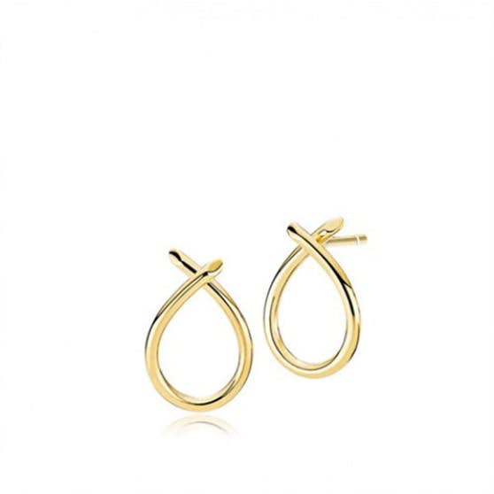 Everyday Medium Earrings from Izabel Camille in Goldplated-Silver Sterling 925