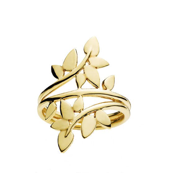 Poetry Large ring from Izabel Camille in Goldplated-Silver Sterling 925
