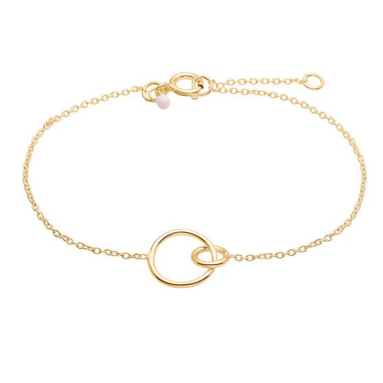 Double Circle bracelet from Enamel Copenhagen in Goldplated-Silver Sterling 925|Blank