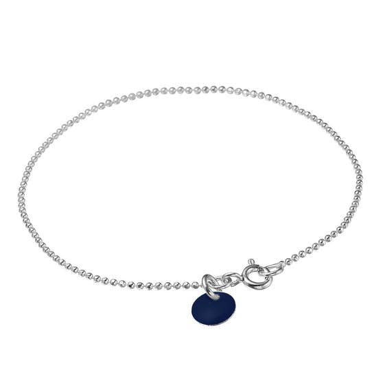 Enamel bracelet Dark Blue von Enamel Copenhagen in Silber Sterling 925|Blank