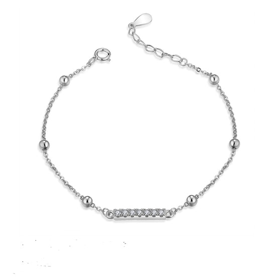 Anne bracelet w. Zircons fra By Anne i Sølv Sterling 925