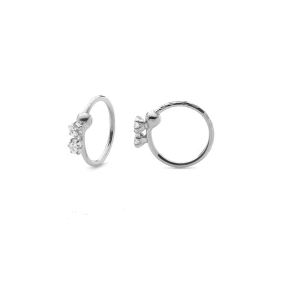Lela 2 stone earrings från Maanesten i Silver Sterling 925