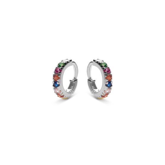 Nubia Colour creols fra Maanesten i Sølv Sterling 925