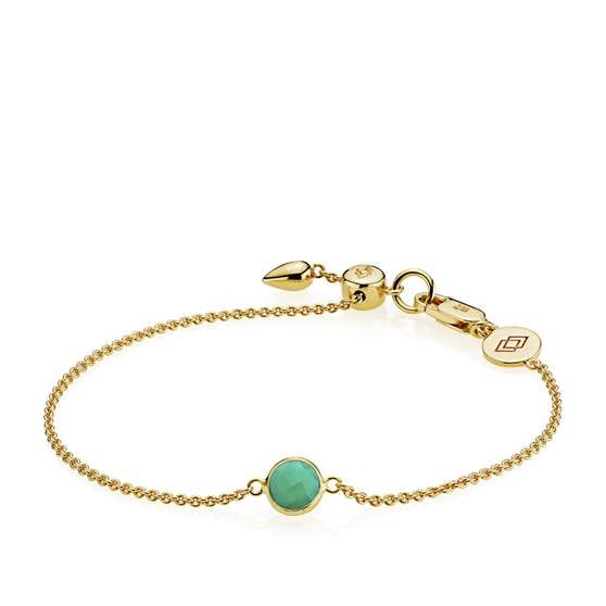 Prima Donna bracelet Green Onyx fra Izabel Camille i Forgyldt-Sølv Sterling 925