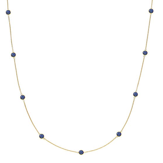 Prima Donna necklace Royal Blue von Izabel Camille in Vergoldet-Silber Sterling 925