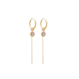 Charming hoops Grey Moonstone