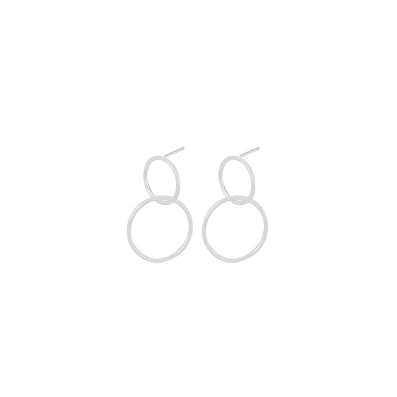 Double earrings from Pernille Corydon in Silver Sterling 925