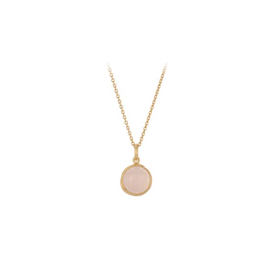 Aura Rose necklace von Pernille Corydon in Vergoldet-Silber Sterling 925| Matt,Blank
