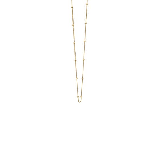 Beaded Chain necklace long von Enamel Copenhagen in Vergoldet-Silber Sterling 925|Blank